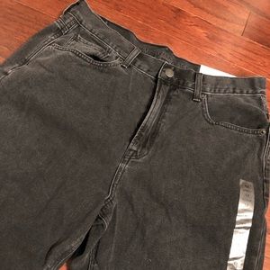 Vintage Look Black Faded Mom Jeans Denim